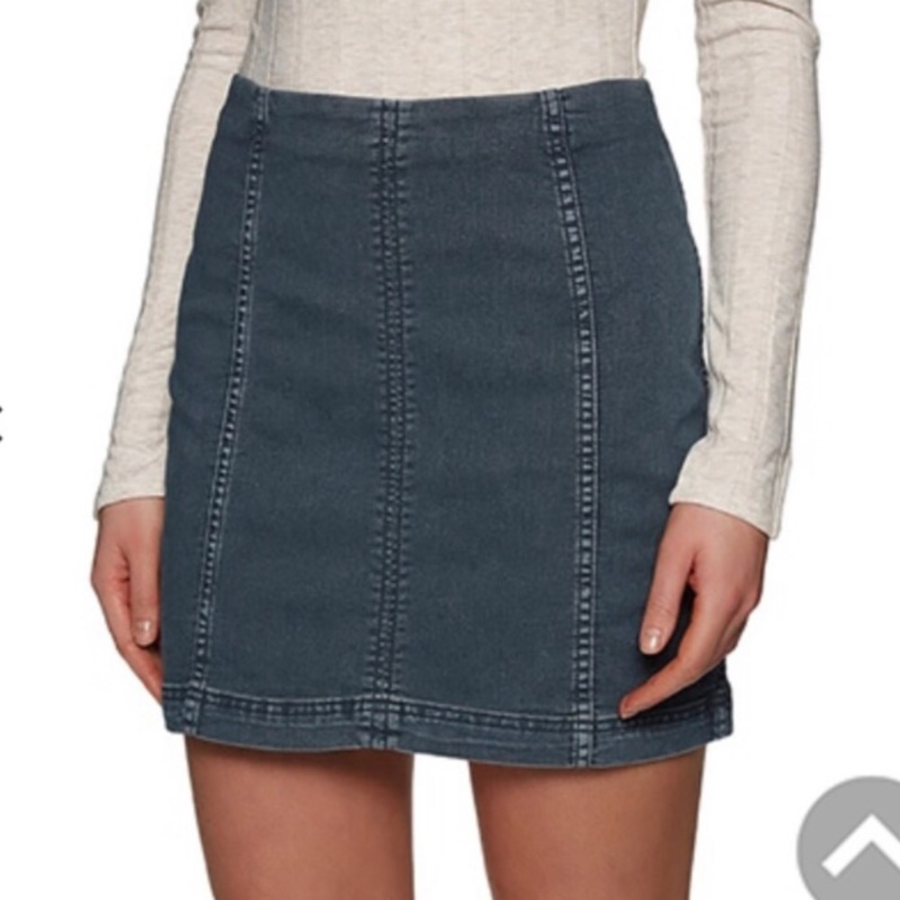Free People Modern Femme Denim Mini Skirt